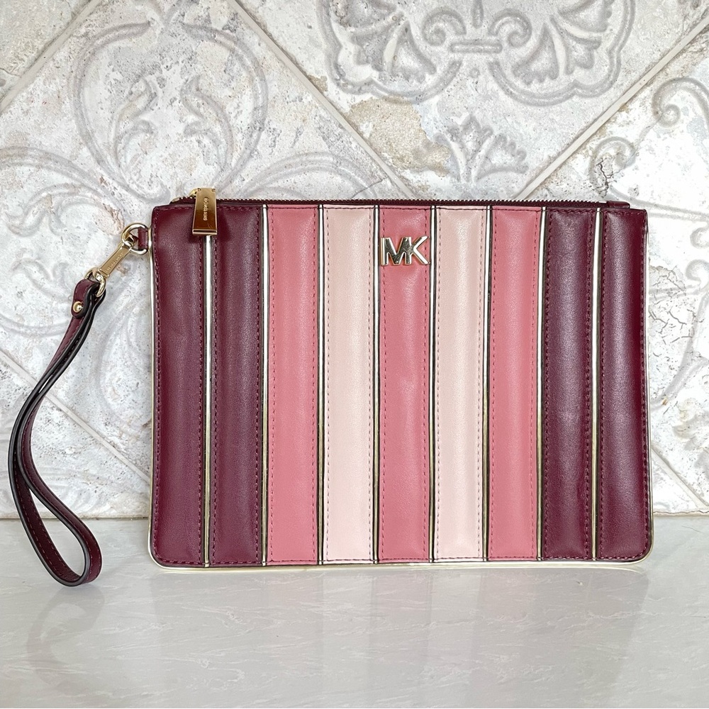 Michael Kors Pink and Burgundy Wristlet